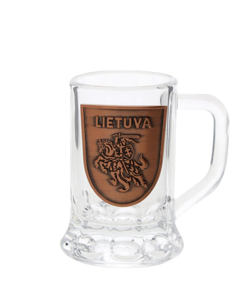 Stikliukas su rankenėle ir Lietuvos herbu
